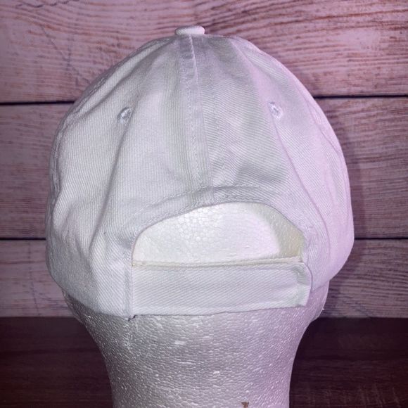Vintage Mens White & Black Adjustable Hat Bumper to Bumper Motorsports - Picture 4 of 9
